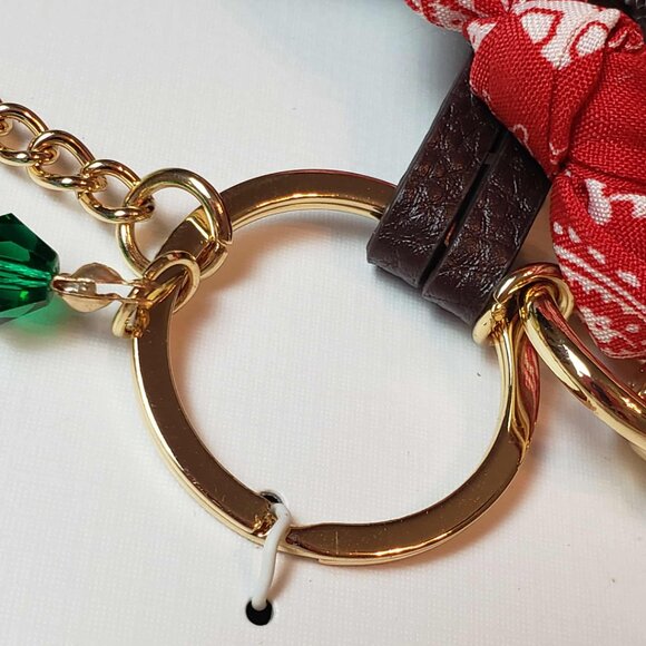 Boxed * PIPER K * Dachshund Dog Tennis Ball • Beads • Rhinestone Bone Bag Charm - Picture 5 of 16